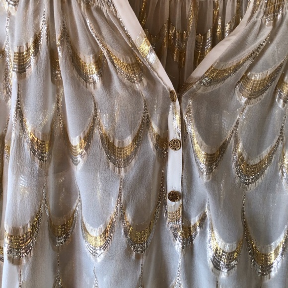 Lilly Pulitzer Metallic Gold Elsa Top - Picture 6 of 8
